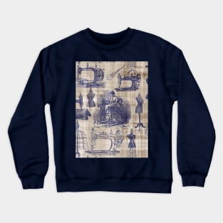 Vintage Sewing Toile Crewneck Sweatshirt